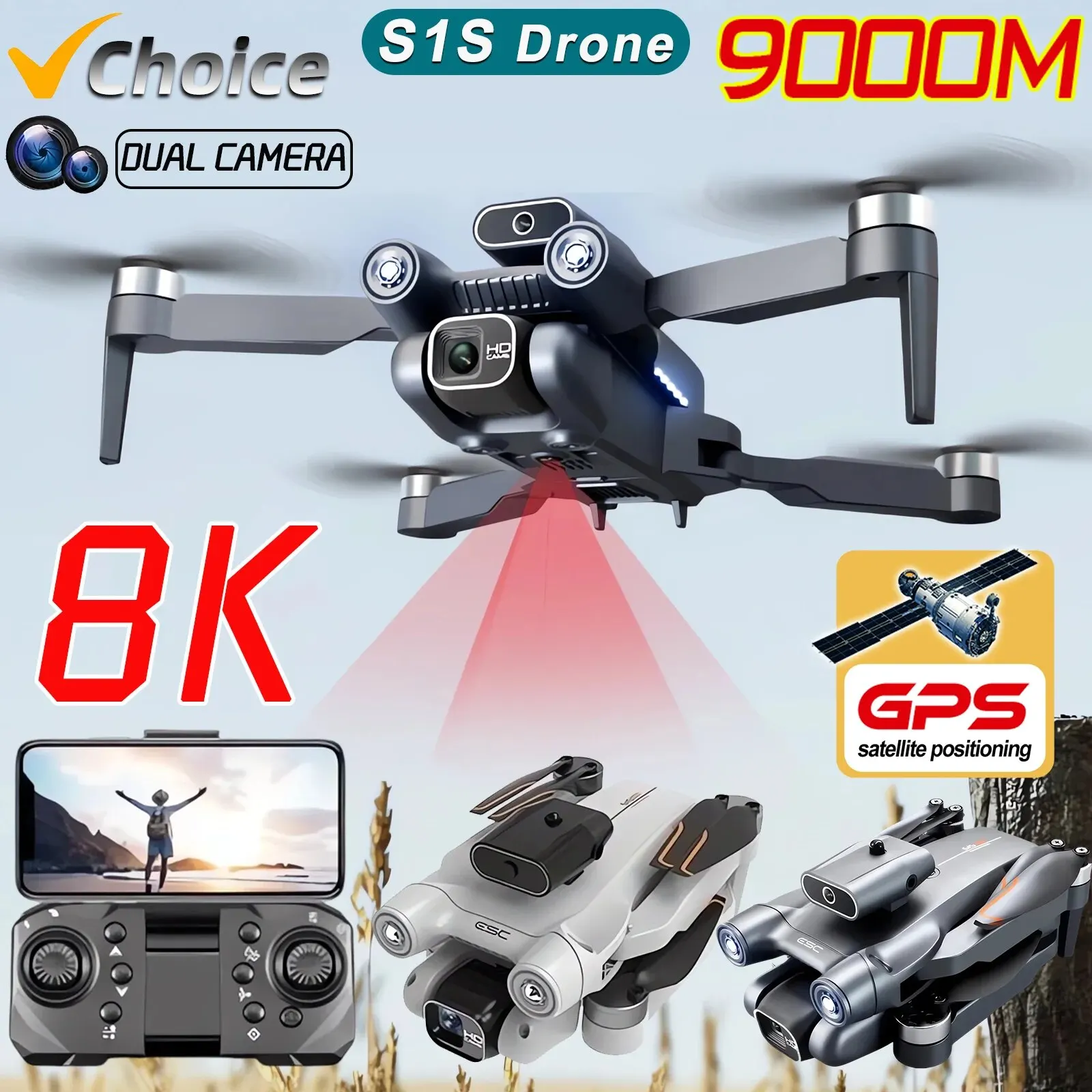 New S1S 5G GPS Drone Camera 8K - Drone Mapping incelemesi ve fiyatı