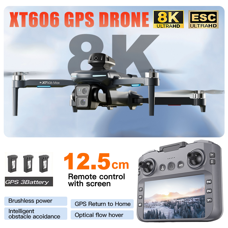 XT606 MAX 3 battery Drone 4k 8 - Drone Surveying incelemesi ve fiyatı